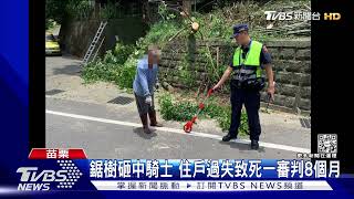 鋸樹砸中騎士 住戶過失致死一審判8個月｜TVBS新聞