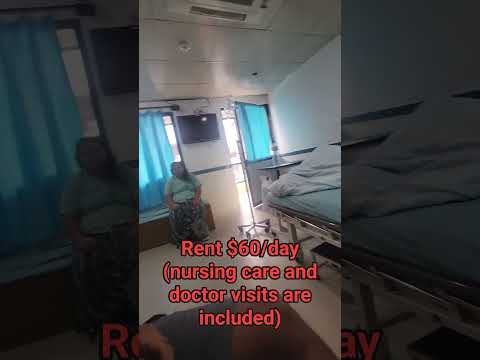 Rent $60/day(nursing care and doctor visits are included)#nepal #hospital #room