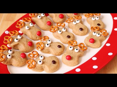 Easy Peanut Butter Reindeer Cookies - Fun Christmas Cookies