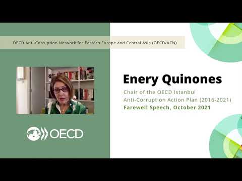 Enery Quinones Farewell Speech as Chair of the OECD Istanbul Anti-Corruption Action Plan