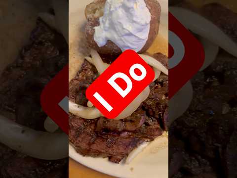 Ribeye steak and baked potato from Texas Roadhouse