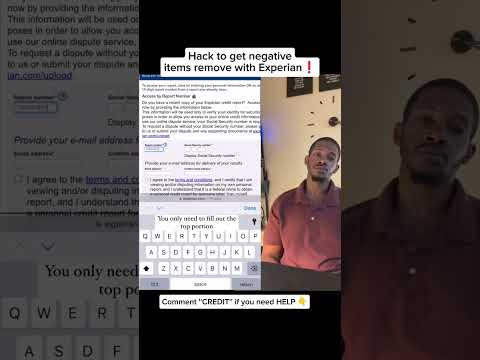 Hack to remove negative items with Experian!