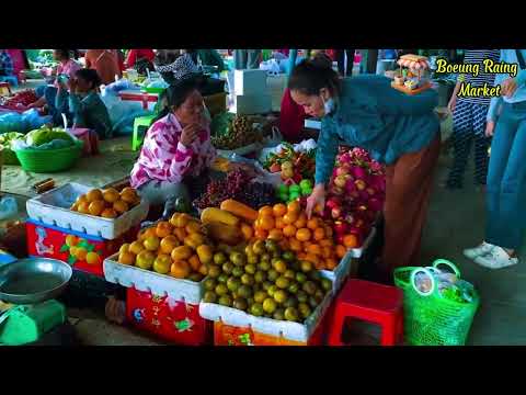 Boeung Raing Market Vlog | Market landscape, Shopping, Soymaking, Eating