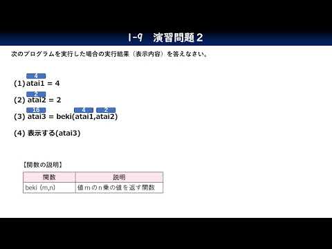 1-9_演習問題２／共通テスト情報Ⅰプログラミング対策／技術評論社