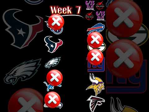 Week 7 NFL Predictions. Who you picking in week 7 #NFL action? #Football #Nflfootball #sports