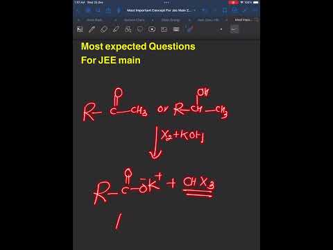 MOST EXPECTED QUESTION FOR JEE MAIN 2025 [17] #jee #jeemain #jeeadv #chemistry #HALOFORMREACTION