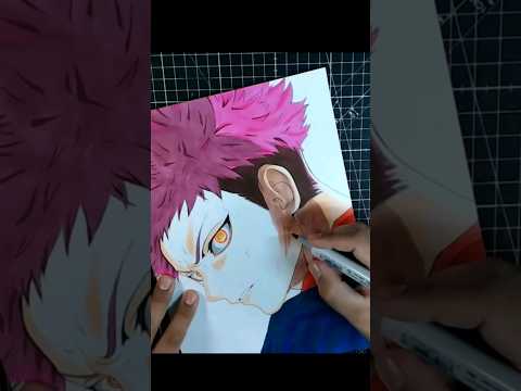 Yuji Itadori/ Sukuna Drawing #shorts #sukuna #jujutsukaisen #drawing #anime #yujiitadori #art