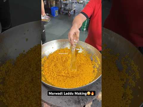 Marwadi Laddu Making😳🔥|| Indian Street Food