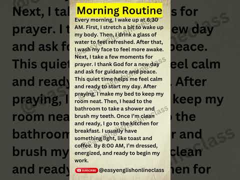 Listen and Speak: How to Talk About Your Morning Routine in English! #easyenglishonlineclass