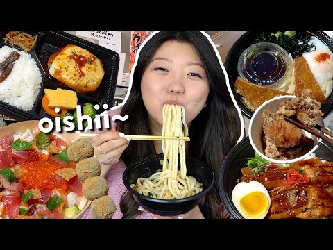 EATING LUNCH AT JAPANESE GROCERY STORE 🍣! Oldest Japanese Supermarket Food Haul