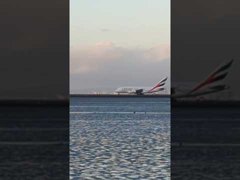 A380-800 Emirates 226 from San Francisco to Dubai taking off #shorts #travel #emirates #dubai #a380