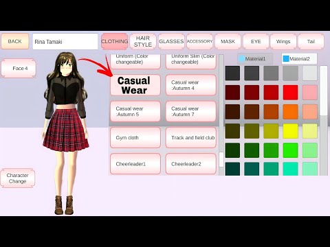 New! Casual Wear in Sakura School Simulator ✨🌼 Tutorial : Sakura School Simulator