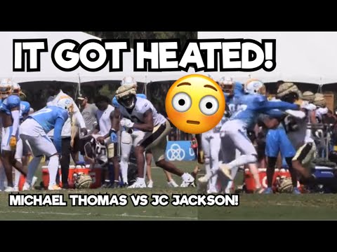 Chargers Vs Saints Highlights 🔥 WR Vs DB 1 on 1s! Michael Thomas & Chris Olave Vs JC Jackson 😳