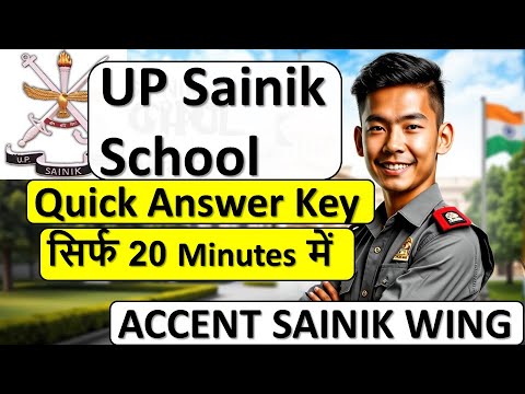 UP Sainik School Paper 2024 Class 6 Answer Key | UP Sainik School Paper Solution