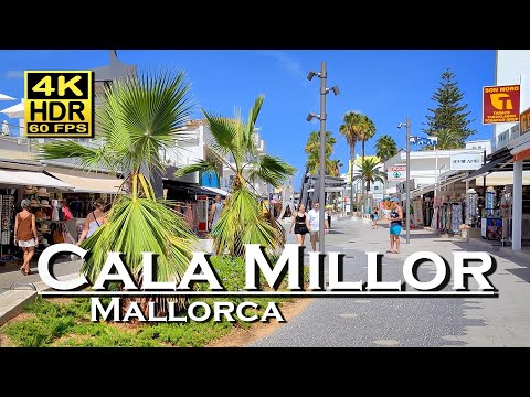 Cala Millor Mallorca City Center in 4K 60fps HDR (UHD) Dolby Atmos 💖 The best places 👀 walking tour