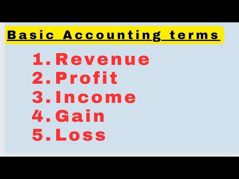 🔴 Meaning of Revenue | Income | Profit | Gain | loss | Basic Accounting terms class 11