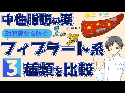 【動脈硬化を予防】中性脂肪をさげる3種の薬！フィブラート系の効果と使い分け【薬剤師が解説】