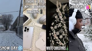 iPhone 16 Pro unboxing 📱 (White titanium) + accessories + Christmas gifts 🎁