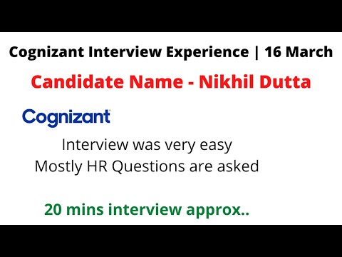 Cognizant Genc Interview Experience | 18th March | Slot 10 AM | Latest Cognizant Interview Experienc