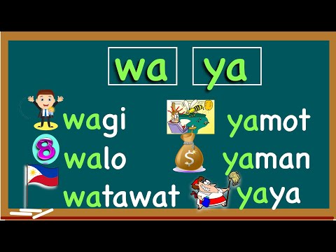 Mga Salita na may "YA at WA" || Pantig na may "YA" at "WA"