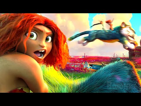 The Sabretooth Tiger Jumping Game | The Croods: A New Age | CLIP