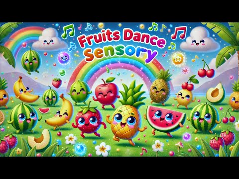 ✨ Fruits Dance Sensory for Kids 🍎  Veggie Stream & Summer Dance Party