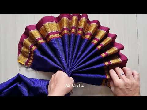 2 in 1 Kalash saree Drapping and Crown/Prabhavali Making for This Lakshmi Puja on Deepawali 2024