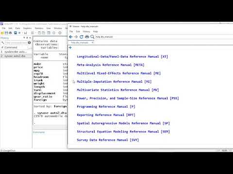 Example datasets included with Stata 17