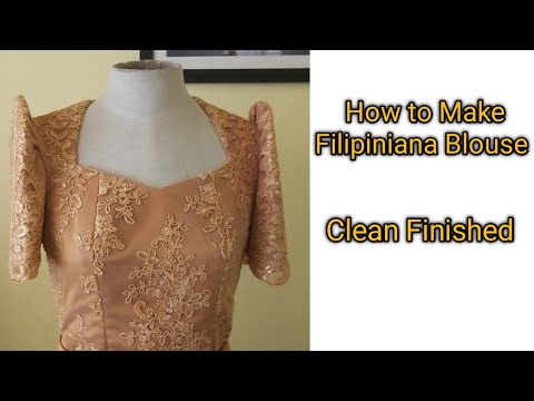 Part 3: How to Sew Filipiniana Blouse with lining (clean finished)