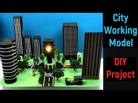 city working model - city model with traffic lights - city model - #diyasfunplay