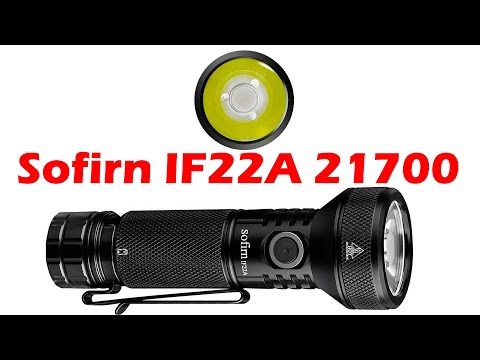 Sofirn IF22A 21700 USB C Rechargeable Powerful LED Flashlight SFT40 2100lm 680M Throw Reverse