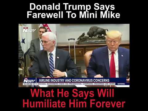 Ouch. Wait Until The End. Donald Trump Says farewell to Mini Mike in the best.