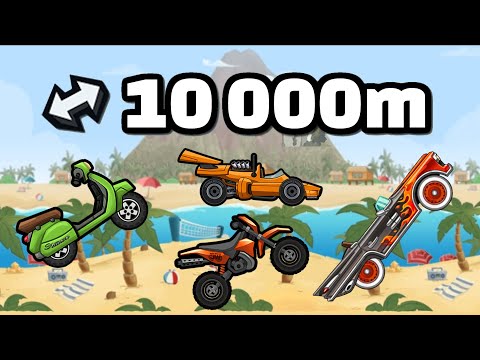 [TAS] All Possible Beach 10km Records | Hill Climb Racing 2