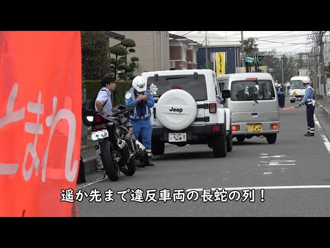 警察官が通行許可証を確認する中、次々に通行禁止違反！！！通学路で行われた怒涛のスクールゾーン連続検挙の瞬間！！！