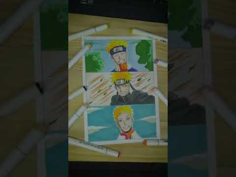 Drawing the Evolution of Naruto! #shorts #narutouzumaki