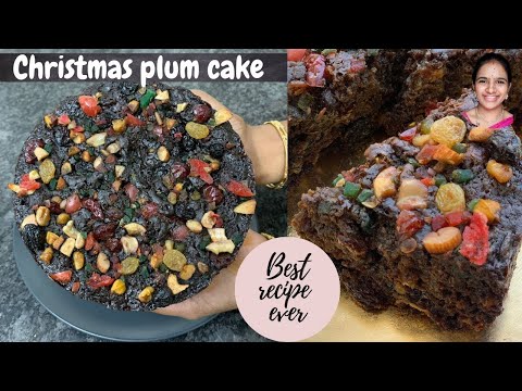 Christmas plum cake recipe in telugu || plum cake 2024 || plum cake at home 👌 plum cake without oven