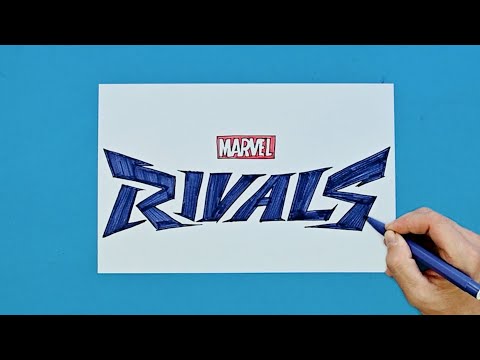 How to draw Marvel Rivals Logo