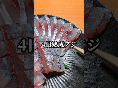 4日熟成アジの刺身が美味すぎた #アジ #魚の捌き方