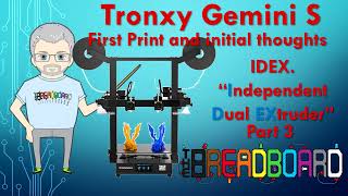 Tronxy Gemini S Part 3 First Print and Initial Thoughts