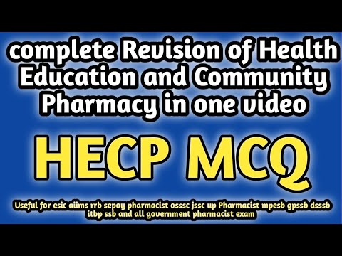 Completerevisionofhecp MCQ#ossscpharmacistandmphwexam 2024#jharkhandpharmacistexam2024