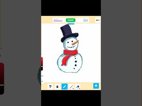 Drawing Snowman in Roblox #speeddraw #roblox #drawing