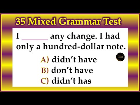 35 Grammar Tenses Quiz | Verbs in English Grammar | English Practice Test | No.1 Quality English