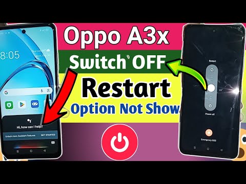 Oppo A3x power off Restart option not show