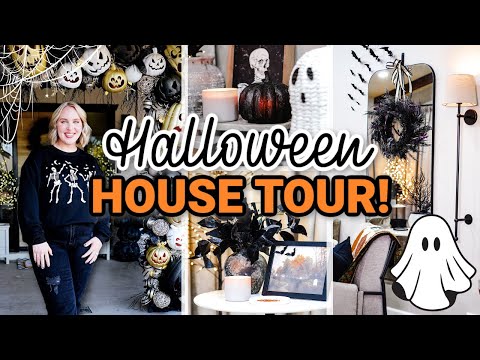 HALLOWEEN HOUSE TOUR! SPOOKY CHIC! HALLOWEEN DECOR IDEAS!