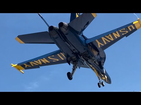 Blue Angels arrival and very close landings- 2024 Jones Beach Air Show