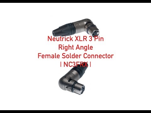 Neutrik XLR 3 Pin Right Angle Female Solder Connector P#3865