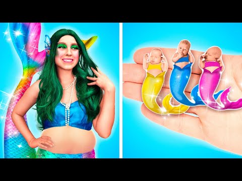 Mermaid is Having Babies! 🤰🏻🧜🏻‍♀️ Pregnancy Hacks & Struggles by La La Life Emoji