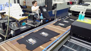 Amazing Graphic T-Shirt Mass Production Process. One-stop Clothing Manufacturing Factory