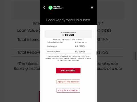 Bond Repayment Calculator | Private Property