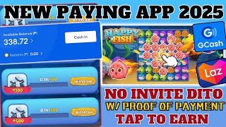 BAGONG APP 2025=NO INVITE TO EARN||LEGIT EARNING APP 2025 | HAPPY FISH TAP TO EARN#makemoneyonline